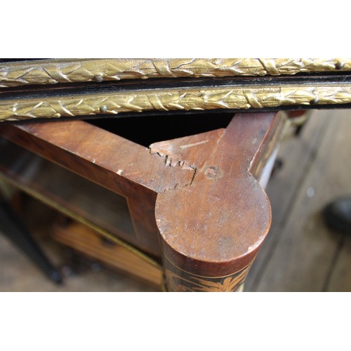 831 - A 19th century Italian marquetry and burr thuya folding card table, the rectangular top centred with... 