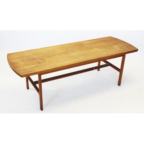 1043 - A mid 20th century Swedish design teak coffee table, by Alf Svensson for Tingstroms, the rectangular... 