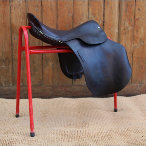 442 - A Barnsby & Son vintage leather saddle, with a further vintage Barnsby 'Pony Club Approved' saddle, ... 