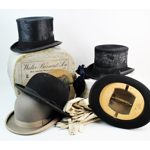 A selection of gentleman's hats, to include; an Andre Co Hatters