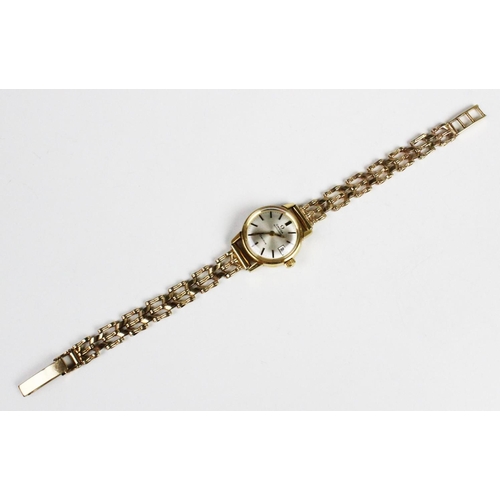 164 - A lady's Omega Automatic wristwatch, the round silvered dial with baton markers and date aperture to... 