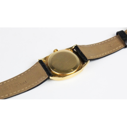 171 - A Gent's vintage 18ct gold Patek Phillipe Ellipse wristwatch, the gold-toned dial with Roman numeral... 