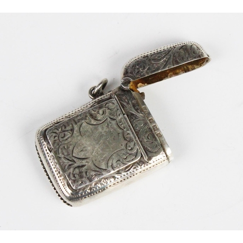 2 - An Edwardian silver combination vesta and stamp case by William Oliver, Birmingham 1906, of rectangu... 