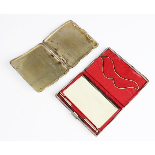 31 - A Victorian silver aide memoire by Hilliard & Thomason, Chester 1898, of rectangular form with engra... 