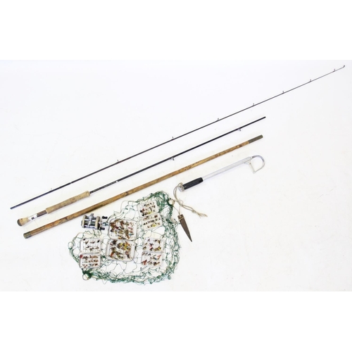 474 - A collection of angling items to include four fly cases, each containing a selection of flies, a Dai... 