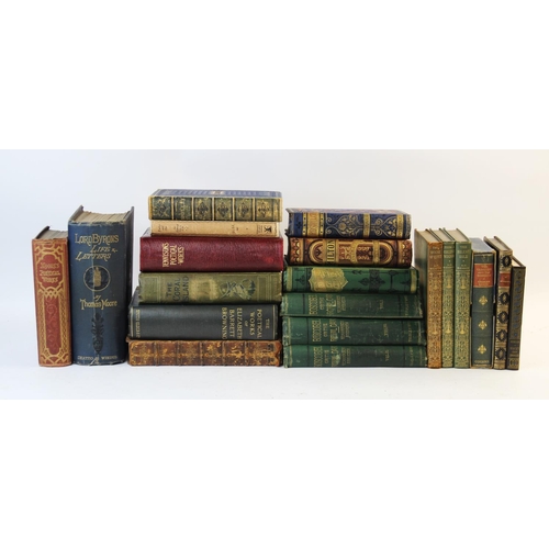 498 - A miscellany of decoratively bound poetry books, 19th century and later, to include collected works ... 