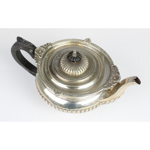 54 - A Victorian three-piece silver tea service by Walker & Hall, Sheffield 1899, comprising teapot, milk... 