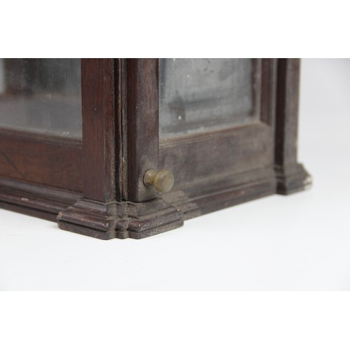 392 - A pair of George III mahogany lanthorns or lanterns, of architectural form, each with a broken pedim... 