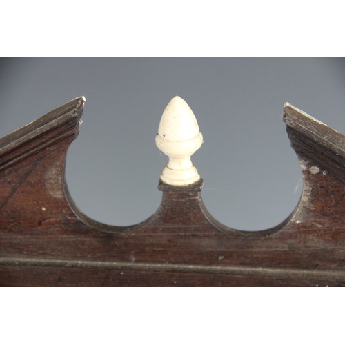 392 - A pair of George III mahogany lanthorns or lanterns, of architectural form, each with a broken pedim... 