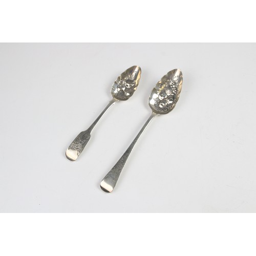 57 - A George III silver spoon by Richard Crossley & George Smith IV, London 1809, later embossed and eng... 