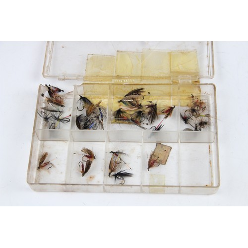 478 - An assorted collection of vintage fly fishing flies and fly tying equipment, lead weights, to assort... 