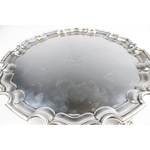 119 - A George V silver salver by Goldsmiths & Silversmiths Co. Ltd, Sheffield 1919, of circular form with... 