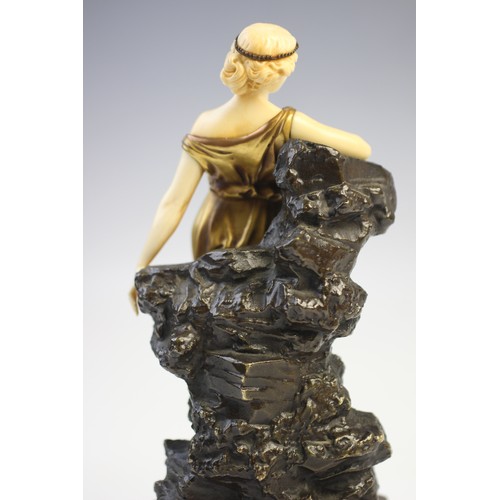 379 - An Art Deco gilt bronze and ivory figure in the manner of Johann Philipp Ferdinand Preiss, early 20t... 