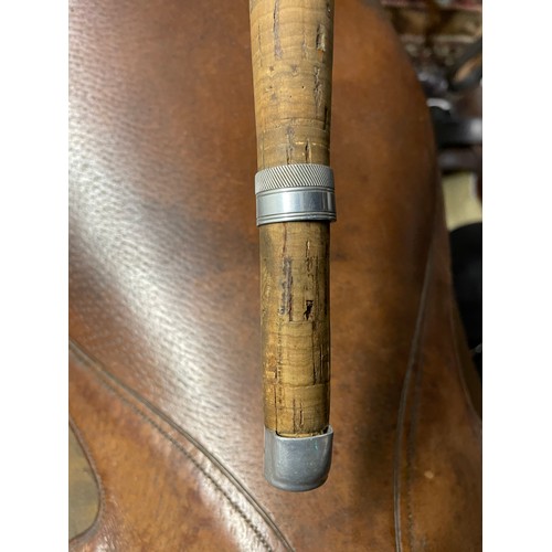 480 - A Hardy 'C.C. de France' two piece split cane palakona fly rod, No. H7008, in cloth bag with labels