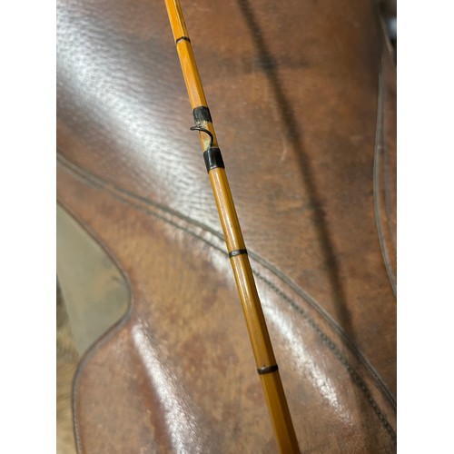 480 - A Hardy 'C.C. de France' two piece split cane palakona fly rod, No. H7008, in cloth bag with labels