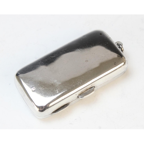 46 - A silver cigarette box, Mappin and Webb, London 1878, of rectangular form and with engraved crest to... 