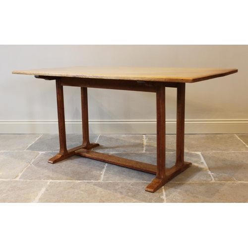 627 - An early 20th century honey oak Arts & Crafts refectory table After Ambrose Heal, the rectangular ta... 