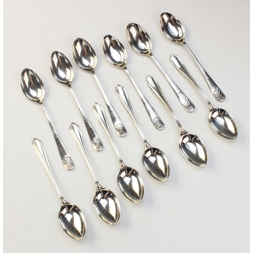 109 - A selection of silver tableware, to include; a George V six-division silver toast rack by Emile Vine... 