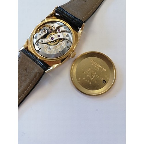 119 - A Gentleman's 18ct gold Patek Phillipe Ellipse wristwatch, the gold-toned dial with Roman numerals, ... 