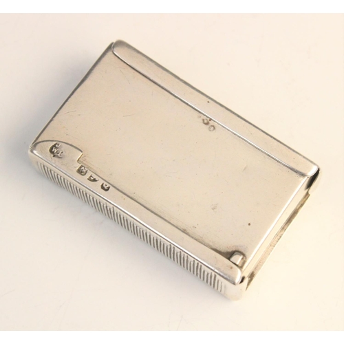 51 - A Victorian silver novelty domino vesta case by James Deakin & Sons, Chester 1899, of rectangular fo... 