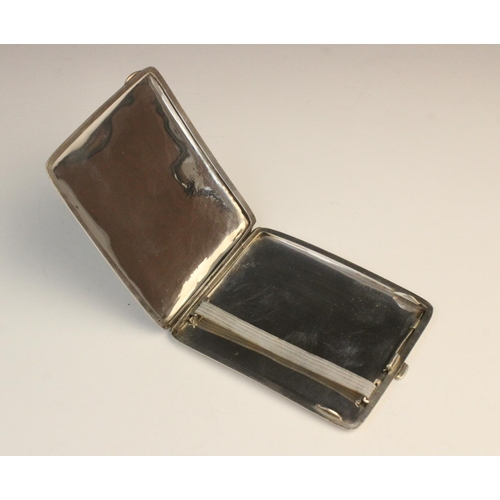 53 - A Victorian silver agate set matchbox holder by Adie and Lovekin, Birmingham 1892, of rectangular fo... 