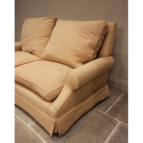 763 - An SMD two piece lounge suite, late 20th century, the two seater settee with bespoke feather filled ... 