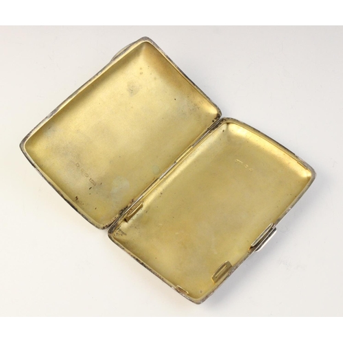 85 - A Victorian silver cigar case by John Millward Banks, Birmingham 1896, of curved rectangular form, p... 