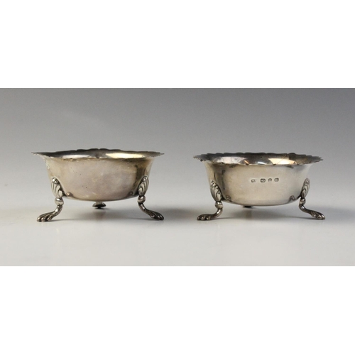 88 - A pair of George V silver pepperettes by S Blanckensee & Son Ltd, Birmingham 1914, each of urn form ... 