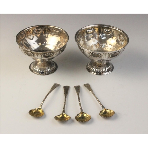 89 - A matched pair of Victorian silver bon-bon dishes, one marked for London 1857, the other for 1870 (m... 