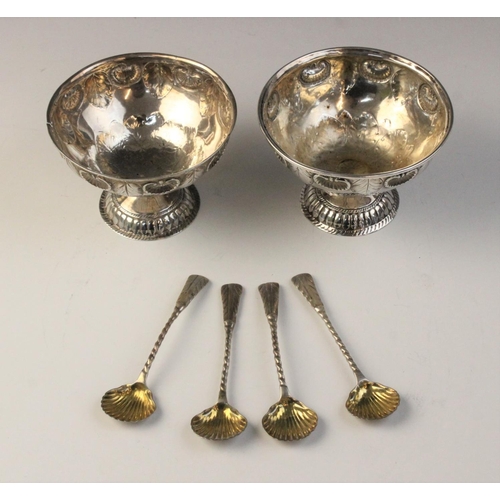 89 - A matched pair of Victorian silver bon-bon dishes, one marked for London 1857, the other for 1870 (m... 