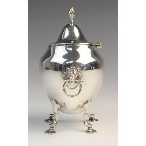 96 - A George V silver sucrier by George Nathan & Ridley Hayes, Chester 1912, of compressed ovoid form on... 