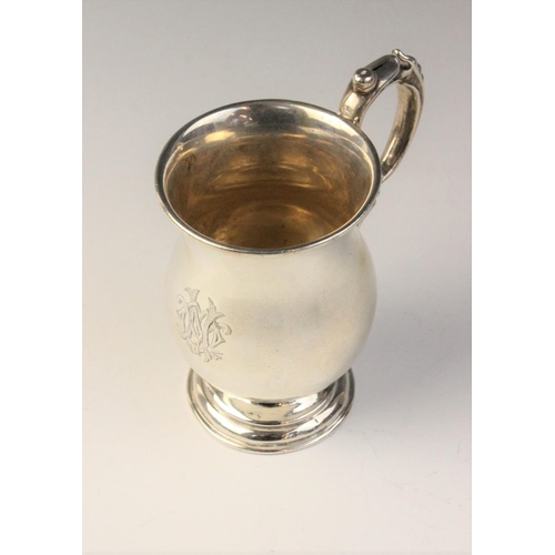 98 - A Victorian silver christening cup, London 1896, (possibly Charles Cooke), of baluster form on stepp... 