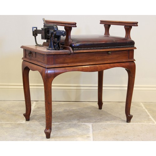 783 - A set of early 20th century walnut jockey scales, 'The Carlton Chair Person Weigher', the Japanned b... 