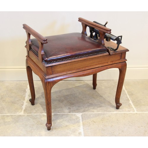 783 - A set of early 20th century walnut jockey scales, 'The Carlton Chair Person Weigher', the Japanned b... 