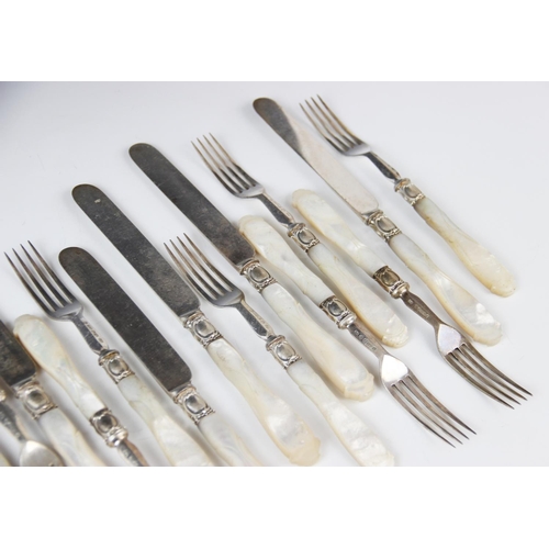 20 - A Victorian eighteen place setting canteen of cutlery by Savory London, comprising eighteen forks an... 