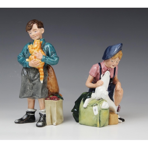 225 - Two Royal Doulton limited edition figural groups, comprising: HN3299 'Welcome Home' and HN3295 'The ... 