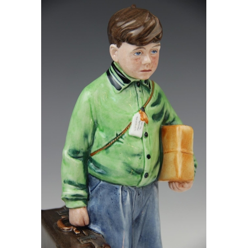 227 - Two Royal Doulton limited edition figures, comprising: HN3202 'The Boy Evacuee' and HN3203 'The Girl... 