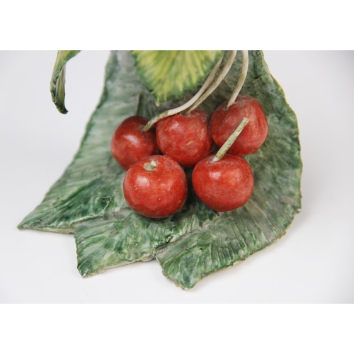 231 - A collection of five Lady Anne Gordon porcelain fruit models, comprising two strawberry plants, two ... 