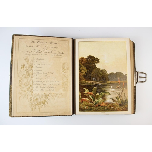 350 - A Victorian photograph album, titled 'THE BREANSKI ALBUM - Containing Facsimile Water Colour Drawing... 