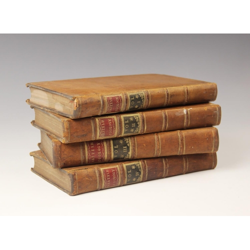 442 - Pennant (T), BRITISH ZOOLOGY, 4 vols, full leather, applied gilt titles to plain spines, laid paper,... 