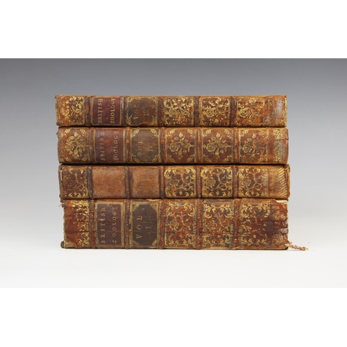 443 - Pennant (T), BRITISH ZOOLOGY, 4 vols, full leather, applied gilt titles to gilt decorated spines, la... 