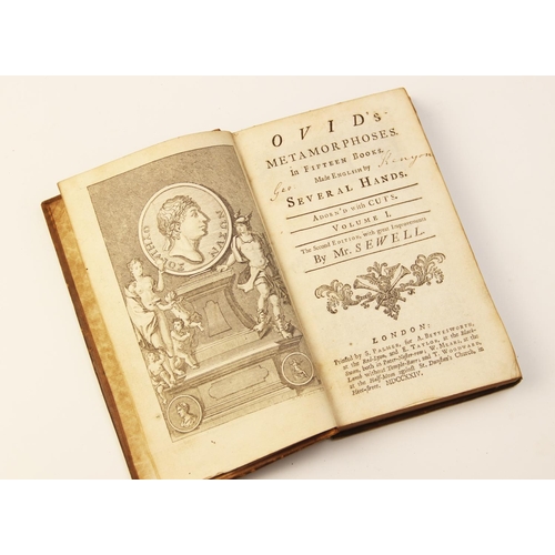 444 - Ovid, METAMORPHOSIS, full leather, laid paper, extensively inscribed including with historic doodles... 