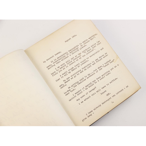 445 - THE WAR LETTERS OF G.V.H.G., G.P.G., H.S.G., D.H.G., a leather bound collection of typewritten trans... 