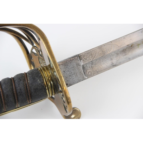 198 - A Victorian 1845 pattern Infantry officer’s sword by Smith & Son, the 81.5cm single edged fullered b... 