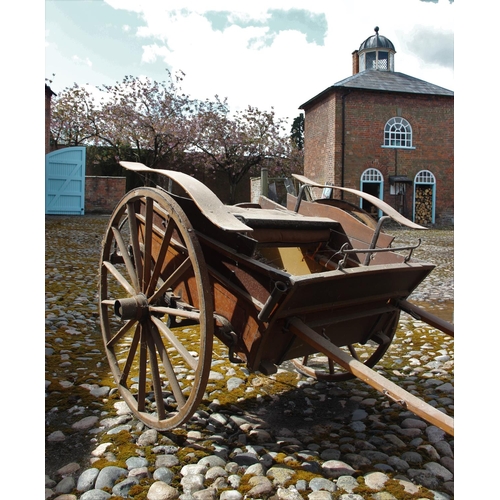 313 - An early 20th century single pony trap by J.B. Huxley & Co, Whitchurch, the 4ft wide frame with orig... 