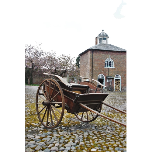 313 - An early 20th century single pony trap by J.B. Huxley & Co, Whitchurch, the 4ft wide frame with orig... 