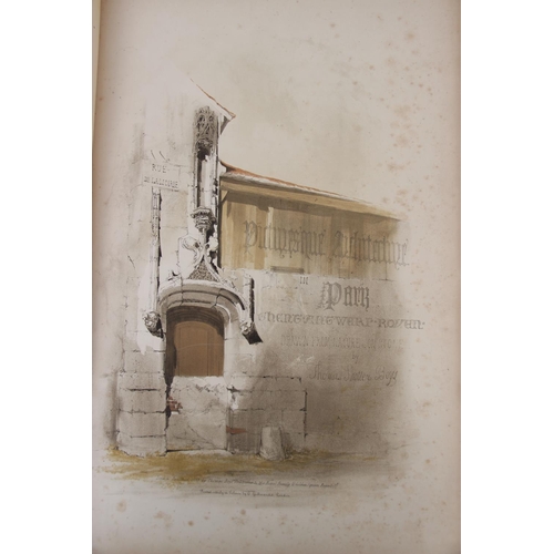 494 - After Thomas Shotter Boys (1803-1874), 
Eight views of French cities, comprising: 'The Porch Of Char... 