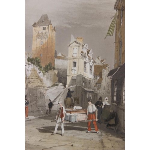 494 - After Thomas Shotter Boys (1803-1874), 
Eight views of French cities, comprising: 'The Porch Of Char... 