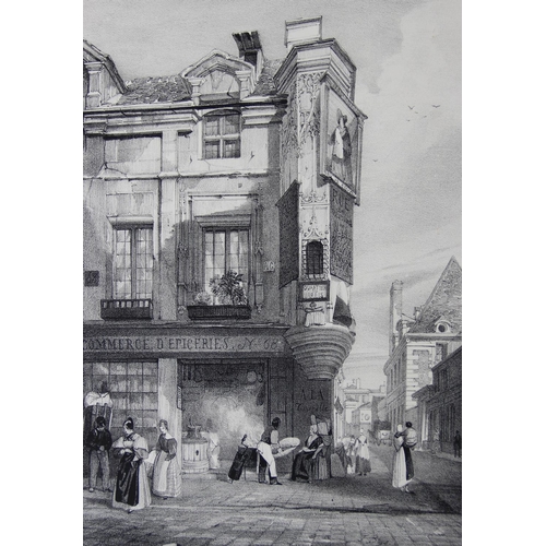 494 - After Thomas Shotter Boys (1803-1874), 
Eight views of French cities, comprising: 'The Porch Of Char... 