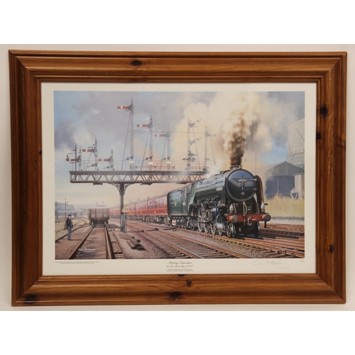 497 - A collection of fourteen railway and ocean liner transport prints, most limited edition, to include ... 